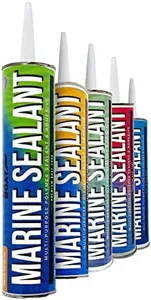 Marine Sealant and Adhesive Waterproof Marine Grade Sealant Caulk High Temp Caulking Water Sealant for Boat Auto and RV Without Silicone - 1 Tube Gray 10oz