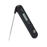 MasterChef Meat Thermometer Probe, Wireless Food Temperature Checker with Instant Read Digital LCD Display, Foldable Kitchen Gadget For Air Fryer Cooking, Outdoor BBQ, Steak, Turkey, Chicken, Liquids