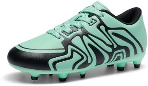 DREAM PAIRS Boys Girls Soccer Cleats Youth Firm Groud Baseball Cleats Sport Athletic Outdoor Trainning Football Shoes for Little/Big Kid,Size 2 Little Kid,Mint Green,160472-K