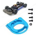 RC Metal Motor Mount, Aluminium Motor Holder, TT02 Motor Mount, Metal Aluminium Alloy Motor Mount for TT02 1/10 RC Car Upgrade Accessories(Anodised Blue)