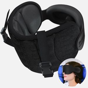 SARISUN Travel Pillow – Black Neck Support Cushion