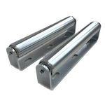 Set of 2 Galvanized Steel Long Rollers and Brackets l 1.5"Ø 10"BF Conveyor Rollers I Support Rollers for Heavy Duty Roller Stand, Table Saw Roller Stand, Woodworking Roller I Coyote Rollers for Fence