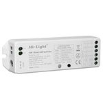 LIGHTEU®, Miboxer Milight 5 in 1 smart LED strip controller, remote and APP control support Alexa or Google home voice control, DC12V/24V, LS2