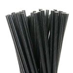 250 x Black Paper Drinking Straws Biodegradable Eco 8" (20cm) Approx