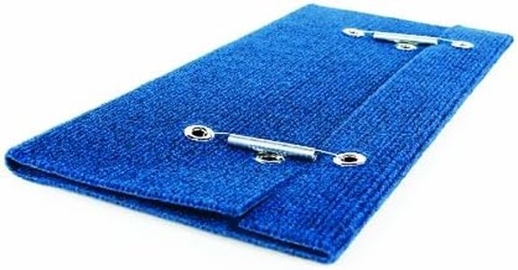 Camco Wrap Around Step Rug- Protects Your RV from Unwanted Tracked in Dirt, Works on Electrical and Manual RV Steps - Extra Large (Blue) (42934)