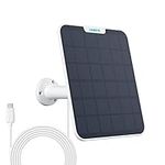 Reolink 6W Solar Panel for Security Camera Outdoor Wireless, USB Type-C Port, 360° Adjustable Mount, 4M Cable, Weatherproof, Works with Argus 3E, Argus Eco, Argus PT, Argus 3 Pro, Go Plus, Go PT etc