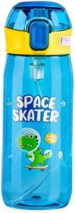 FunBlast Cute Water Bottle with Sipper for kids - Anti-leak Cartoon Water Bottle (630 ML) (Dinosaur) - Tritan, Pack of 1, Multicolor