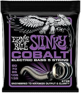 Ernie Ball Power Slinky Cobalt 5-String Electric Bass Strings 50-135 Gauge