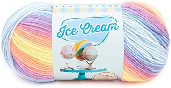 Lion Brand Yarn (1 Skein) Ice Cream Baby Yarn, Parfait, 1182 Foot (Pack of 1)