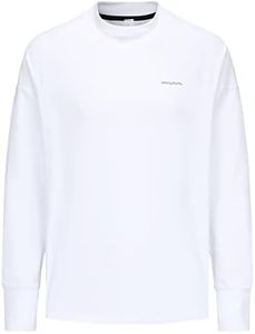 GRAMVAL Mens Mock Neck Long Sleeve Shirts Quick Dry Gym Athletic Active Mens Pullover White