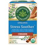 Traditional Medicinals - Organic Stress Soother Herbal Tea (Pack of 1) - Ease Stress, Tension, and Irritability - 16 Tea Bags Total