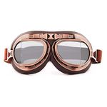 Powerful Motorcycle Goggles, Aviator Flying Goggles Vintage Motorbike Goggles Steampunk Half Helmet Motorcycle Cruiser Scooter Goggle Men Women