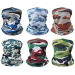 TENDSY Unisex Motorcycle Riding Bandana, Headband, Head Wrap, UV resistant, Biker Face Mask (Multicolor Print, Pack of 6 Pcs)