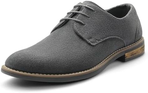 Bruno Marc Men's URBAN-08 Grey Suede Leather Lace Up Oxfords Shoes - 12 M US