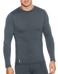 Duofold Men's Flex Weight Thermal Shirt Base Layer Top, Thundering Gray, Large