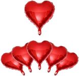 10 pcs Heart Foil Balloon (Red, 18 