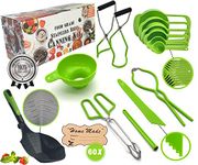 Canning Set + ½ Pint ladle + Measuring Cups - Canning Supplies - Canning Kit for Beginner, Food Grade Stainless Steel Canning Accessories - Canning Supplies Starter Kit - Canning Kit