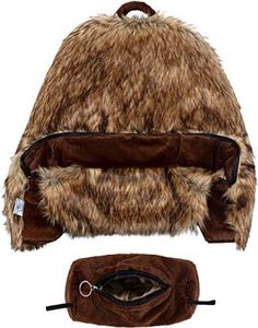 Husband Pillow XXL Cover Only - Limited Baby Brown Bear Backrest Pillowcase Set, 2-Tone Reversible Double Sided Fabulous Faux Fur Reading & Bed Rest, Thick Zippers, 2 Sided Solid Fabric Neck Rolls