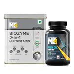 MuscleBlaze Biozyme Daily Multivitamin (90 Tablets) | With US Patent Filed EAF® | With Omega 3 Fish Oil 1000mg (30 Capsules) | For Higher Energy & Improved Performance | Combo Pack