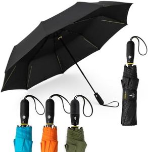 ShedRain Vortex Automatic Jumbo Compact Folding Windproof Travel Umbrella – Push Button Open & Close - Rain & Windproof Vented Double Canopy – Protect from Rain, Sun & Wind - Wind Tunnel Tested to 75