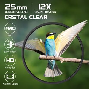 Kylietech 12x25 Compact Binoculars – Lightweight, High Power