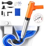 Electric Toilet Plungers for Bathroom,4 in 1 Toilet Unclogger,Auto-Inflation Toilet Plunger Clog Remover Get Instant Result,High Pressure Toilet Plunger Heavy Duty for Washbasin,Sinks,Floors Drain