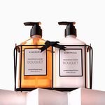 Kimirica Bouquet Hand wash Hand Lotion Duo set with Metal Caddy | Goodness of Frangipani and Rose, 100% Vegan & Paraben Free | Long Lasting fragrance | Luxury Gift set | Gift hamper | Premium Packaging (270ml x 2)