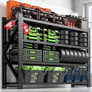 Heavy Duty Garage Shelves 79" Wide, 8000LBS CapacityMetal Shelving Unit