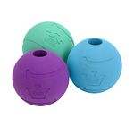 Chew King Fetch Balls Extremely Durable Natural Rubber Toy 3 inch Balls - Pack of 3 (CM-0263-CS01)