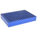 MUHWA 96 Well Aluminum Cooling Block for 0.2ml PCR Micro-Tubes, 8 x 12 Array, Blue