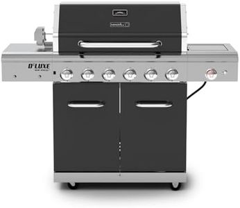 Nexgrill Deluxe 6-Burner Propane Gas Grill with Ceramic Searing Side Burner, Rotisserie Kit, 60,000 BTUs Output, and Stainless Steel Control Panel, BBQ Grill Perfect for Outdoor Gatherings - 720-0896B