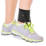 BraceAbility AFO Drop Foot Brace - Adjustable Dorsiflexion Soft Shoe Splint for Neuropathy Walking Exercise Assist, Gait Lifting Support, Charcot Marie Tooth (CMT) and Achilles Pain Treatment (L/XL)