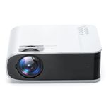 TECHDASH Native 1080p Full HD Android Projector with 11500 Lumen,200" Projection Size, AV, VGA, HDMI, USB, Audio Out, 5G/2.4G WiFi, Bluetooth 5.0, Built in Speakers, 4k Support Smart Projector