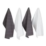 DII Assorted Terry Kitchen Towel, Cotton, Gray, Dishtowel Set