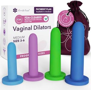 Intimate Rose Medium 4-Pack Silicone Dilators for Women & Men, Medical Device for Pelvic Pain Relief in Sizes 3-6