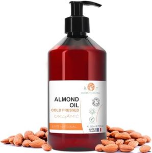 Olio di Mandorle Biologico, Estratto a Freddo, Puro, Naturale. Olio per Massaggi, Capelli e Ciglia, Idratante Corpo (Mani, Unghie), Viso (Anti-Aging), Smagliature in Gravidanza - 250 ml