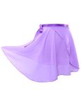 Daydance Girls Ballet Wrap Skirt Sheer Chiffon Over Scarf for Dancing Lavender