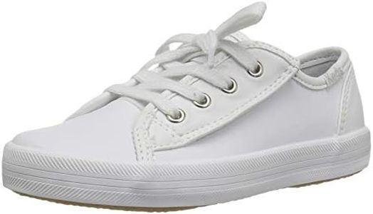 Keds Unisex-Child Kickstart Sneaker, White Leather, 8.5 Little Kid