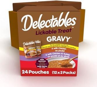 Hartz Delectables Gravy Non-Seafood Lickable Wet Cat Treats, Chicken Flauvor Variety, 24 Pack