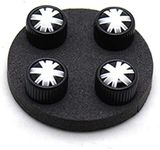 YaaGoo for Mini Cooper Tires Rim 4pcs Valve Caps Case Decor Cover (Black GJ)