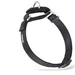 Heavy Duty Nylon Escape-proof Martingale Dog Collar for Large Breeds Boy and Girl Dogs - Walking Training Daily Use. (Large, Black)