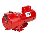 Red Lion RL-SPRK200 230 Volt, 2 HP, 76 GPM Cast Iron Sprinkler/Irrigation Pump with Thermoplastic Impeller, Red, 97102001