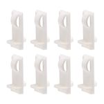 sourcing map Plastic Shelf Support Pegs,5.3mm Shelf -Locking,Cabinet Shelf Clips,Shelf Bracket Peg,for Kitchen Furniture Book Shelves Supplies,20pcs