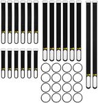 Wrap-It Storage Cinch-Straps and Silicone Bands - Assorted 36 Pack (Black) - Variety Pack of Cable and Home Organizing Products