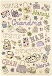 Birthday Card for Grandma (Nanna, Nanny, Granny, Nan, Gran, Nana, Grandmother) from Hallmark - Embossed Multi-Name Design