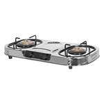 Faber Gas stove 2 burner glass cooktop (Hob Cooktop ASTRA 2BB SS) Stainless Steel, Manual Ignition