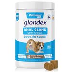 Glandex Fibre Supplements Dog Soft Chews with Pumpkin for Dogs, Digestive Enzyme & Probiotic - Vet Recommended to Boot the Scoot (120ct Chew)