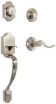 Amazon Basics Handleset with Shelby Lever - Single Cylinder - Satin Nickel