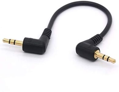 Short 3.5mm Right Angle Cable Gold Plated 90 Degree 3.5 Male to Male Audio Stereo Jack Plug Car Aux 3-Pole TRS