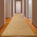ybaymy 80x300cm Sisal Runner Rug, Extra Long Runner Rugs for Hallway, Jute Runner Rug with Cotton Border, Non-slip Jute Carpet Rug for Living Room, Entrance Patio, Laundry Room and Corridor